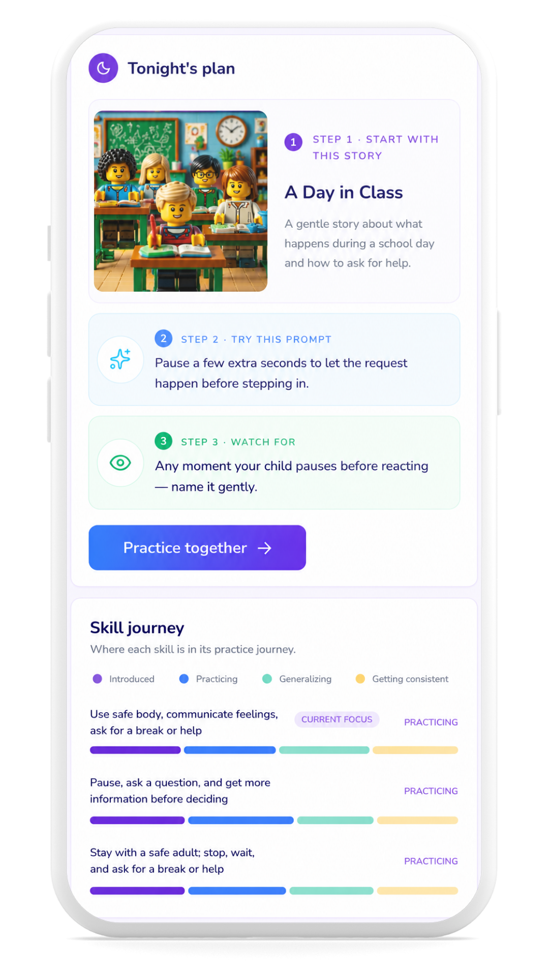DP4 parent insight screen