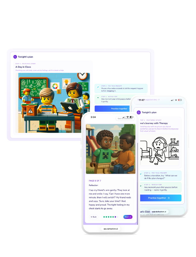 DP4 personalized social stories and visual supports